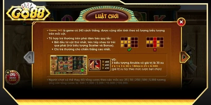 Các chế độ chơi đặc biệt trong game slot Bí mật Cleopatra GO88 rất đa dạng và hấp dẫn