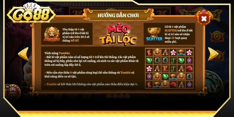 Chức năng vòng quay may mắn đầy bất ngờ tại Mèo Thần Tài