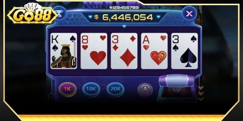 Dự tính mức cược mini Poker GO88 phù hợp để luôn thắng đậm.