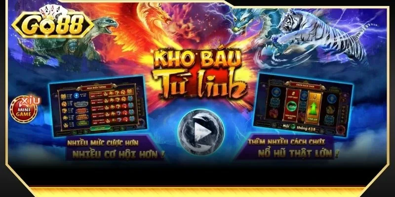 Kho báu Tứ Linh GO88 là game chơi slots ăn khách hàng đầu hiện nay