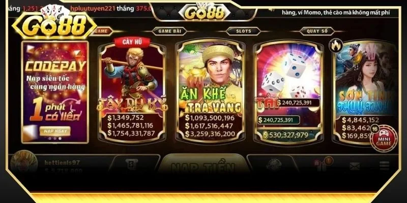Kho game siêu khủng được giới thiệu GO88 dành cho hội viên
