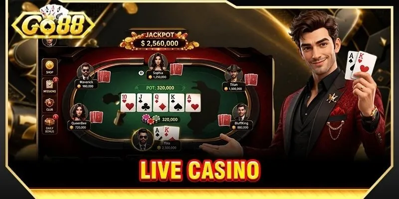 Live casino GO88 với chất lượng cực nét