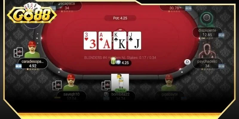 Cược với Poker tại GO88 muốn thắng lớn không thể chỉ dựa vào may mắn